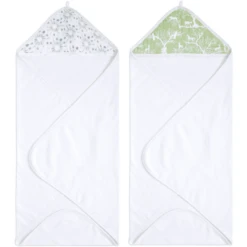 Aden +anais™ Badhanddoek Met Kap 2-Pack Harmony -Kleine Wondertjes aden anais badhanddoek met kap 2 pack harmony a410152 2