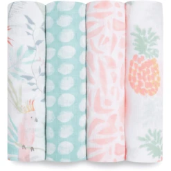 Aden + Anais™ Essential Pucktuch Tropical Ia 4-pack