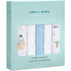 Aden + Anais™ Essential S Boerendoekjes Space Explore Rs 5-pack -Kleine Wondertjes aden anais essential s boerendoekjes space explore rs 5 pack a315497 3