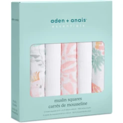 Aden + Anais™ Essential S Boerendoekjes Tropical Ia Pak Van -Kleine Wondertjes aden anais essential s boerendoekjes tropical ia pak van a315501 3
