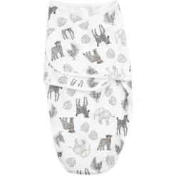 Aden + Anais™ Essential S Easy Swaddle™ Wrap-around Pucksack 3-pack Toilet -Kleine Wondertjes aden anais essential s easy swaddle wrap around pucksack 3 pack toilet a302888 2