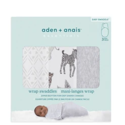 Aden + Anais™ Essential S Easy Swaddle™ Wrap-around Pucksack 3-pack Toilet -Kleine Wondertjes aden anais essential s easy swaddle wrap around pucksack 3 pack toilet a302888 4