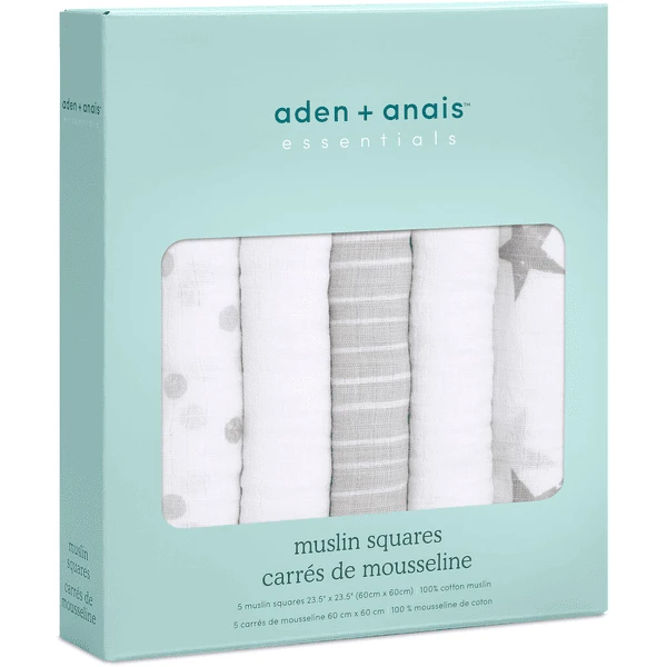 Aden® Spuugdoekje Dusty Grijs 5stuks 4 Aden® Spuugdoekje Dusty Grijs 5stuks - Afbeelding 4