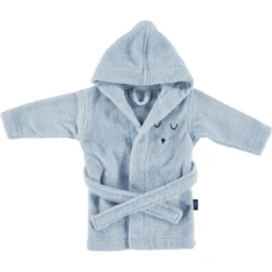 Alvi ® Badstof Badjas Met Kap Lichtblauw -Kleine Wondertjes alvi badstof badjas met kap lichtblauw a324823 4