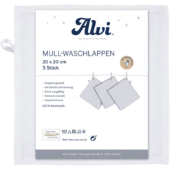 Alvi ® Gaasflanel 3-pack Wit 20 X 20 Cm -Kleine Wondertjes alvi gaasflanel 3 pack wit 20 x 20 cm a334776 4