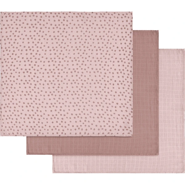 Alvi ® Gaasluiers 3-pack Krullende Stippen 80 X 80 Cm 2 Alvi ® Gaasluiers 3-pack Krullende Stippen 80 X 80 Cm - Afbeelding 2