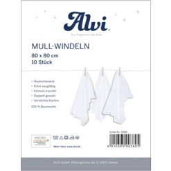 Alvi ® Gaasluiers Pak Van 10 Witte 80 X 80 Cm