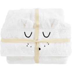 Alvi ® Zwemponcho Gezichten Wit 60 X 60 Cm