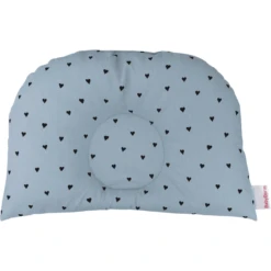 BabyDorm ® Buggy Kussen BuggyDorm Paulchen Lichtblauw Met Blauwe Hartjes