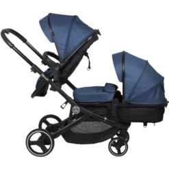 BabyGO Duowagen Twiner Blue -Kleine Wondertjes babygo duowagen twiner blue a299480 2