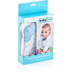 BabyJem Handschoen Tandenkrabber Blauw -Kleine Wondertjes babyjem handschoen tandenkrabber blauw a284053 2