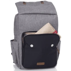 Babymel Luiertas Rugzak George Grey-Black -Kleine Wondertjes babymel luiertas rugzak george grey black a235877 3