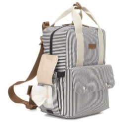 Babymel Rugzakwissel ECO Georgi Convertible Backpack Marine Stripes -Kleine Wondertjes babymel rugzakwissel eco georgi convertible backpack marine stripes a301590 4