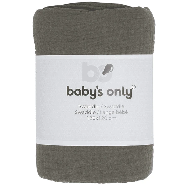 Baby's Only Swaddle Breeze Kaki 120x120 Cm 2 Baby's Only Swaddle Breeze Kaki 120x120 Cm - Afbeelding 2