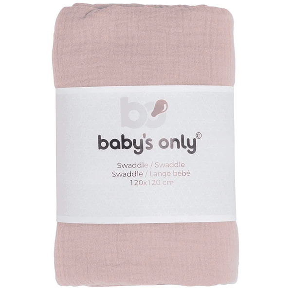 Baby's Only Swaddle Breeze Oud Roze 120x120 Cm 2 Baby's Only Swaddle Breeze Oud Roze 120x120 Cm - Afbeelding 2