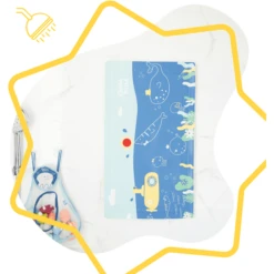 Badabulle Badmat Met Thermometer Zeedieren -Kleine Wondertjes badabulle badmat met thermometer zeedieren a327674 2