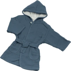 Be Be 's Collection Mousseline Badjas Donkerblauw