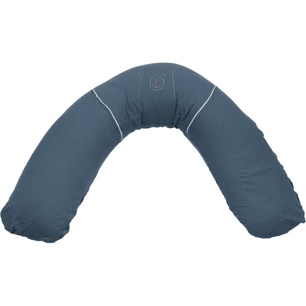 Be Be 's Collection Verzorgingskussen Met Mousseline Hoes Donkerblauw 3 Be Be 's Collection Verzorgingskussen Met Mousseline Hoes Donkerblauw - Afbeelding 3