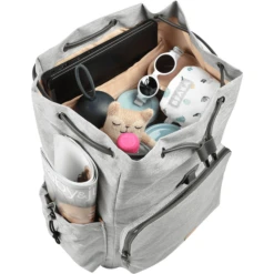 BEABA ® Changing Backpack Vancouver Grey Mottled -Kleine Wondertjes beaba changing backpack vancouver grey mottled a416885 3