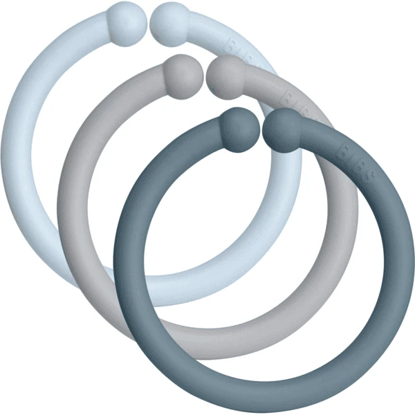 BIBS Loops Cloud/Baby Blue/ Petrol 12 Stuks 5 BIBS Loops Cloud/Baby Blue/ Petrol 12 Stuks - Afbeelding 5