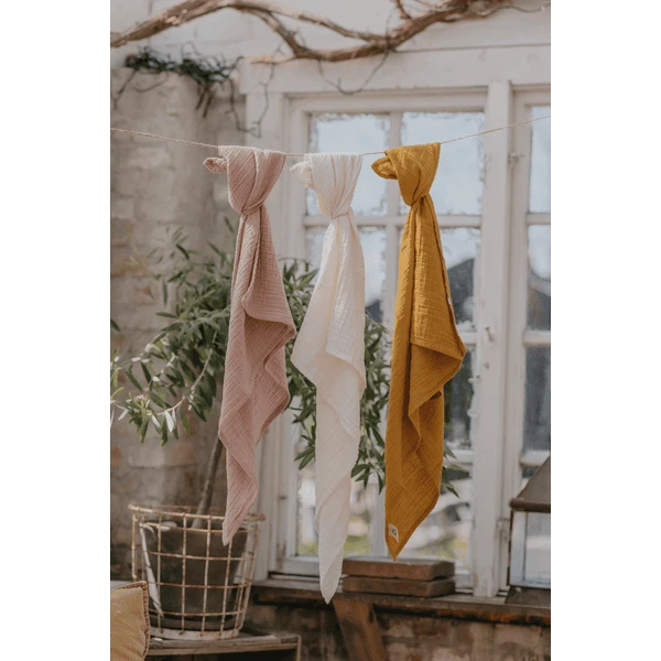BIBS Mousseline Zwaddle, Blush 2 BIBS Mousseline Zwaddle, Blush - Afbeelding 2