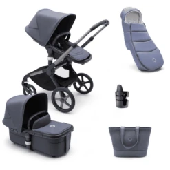 Bugaboo Combi Kinderwagen Fox 5 Met Accessoires Graphite/Stormy Blue