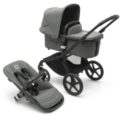 Bugaboo Combi Kinderwagen Fox 5 Met Toebehoren Black / Forest Green -Kleine Wondertjes bugaboo combi kinderwagen fox 5 met toebehoren black forest green a416758 2