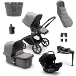 Bugaboo Combi Kinderwagen Fox 5 Startset Black /Grey Melange
