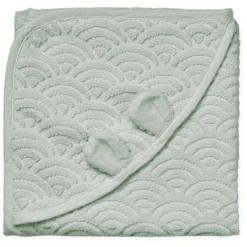 Cam Cam Copenhagen Badcape Met Capuchon En Oren Baby Groen -Kleine Wondertjes cam cam copenhagen badcape met capuchon en oren baby groen a371799 2