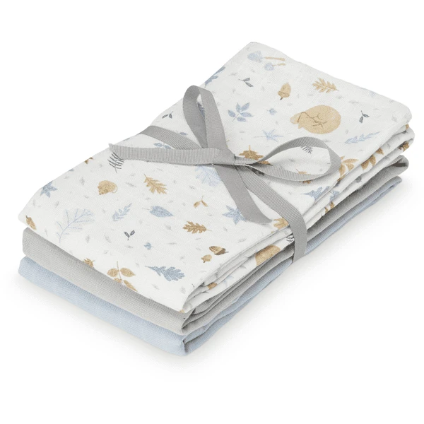 Cam Cam Copenhagen Gaasdoek 3-pack Forest Grijs Blauw 1 Cam Cam Copenhagen Gaasdoek 3-pack Forest Grijs Blauw