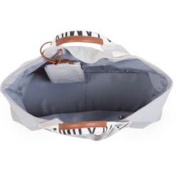 Childhome CHILD HOME Family Bag Signature Canvas Uit White -Kleine Wondertjes child home family bag signature canvas uit white a401399 4