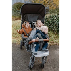 CHILDHOME Drielingwagen Triplet Antraciet -Kleine Wondertjes childhome drielingwagen triplet antraciet a285901 4