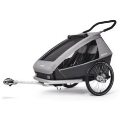 CROOZER Kid Keeke 2 Kinderfietskar Stone Grijs Inclusief Joggerset -Kleine Wondertjes croozer kid keeke 2 kinderfietskar stone grijs inclusief joggerset a415479 2