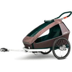 CROOZER Kid Vaaya 1 Blossom Red Kinderfietskar Inclusief Beschermbak Voor De Voetenruimte -Kleine Wondertjes croozer kid vaaya 1 blossom red kinderfietskar inclusief beschermbak voor de voetenruimte a417113 2