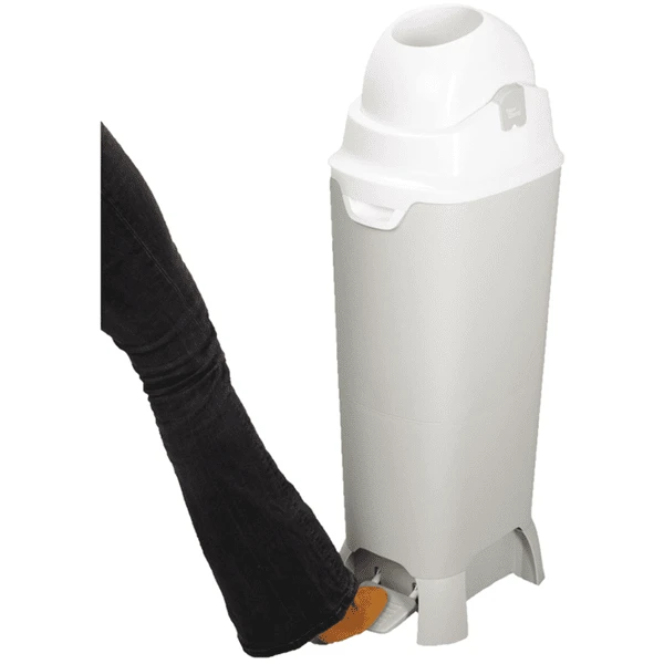 Diaper Champ Luieremmer ONE Maxi Handsfree, Zilver/wit 3 Diaper Champ Luieremmer ONE Maxi Handsfree, Zilver/wit - Afbeelding 3