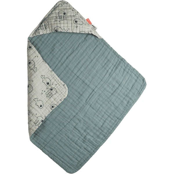 Done By Deer ™ Badhanddoek Met Kap Blauw 2 Done By Deer ™ Badhanddoek Met Kap Blauw - Afbeelding 2