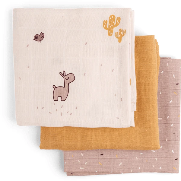 Done By Deer ™ Gaasluiers 3-Pack Lalee Roze 5 Done By Deer ™ Gaasluiers 3-Pack Lalee Roze - Afbeelding 5