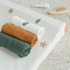 Done By Deer ™ Gaasluiers Zee Friends 3-pack -Kleine Wondertjes done by deer gaasluiers zee friends 3 pack a342091 4