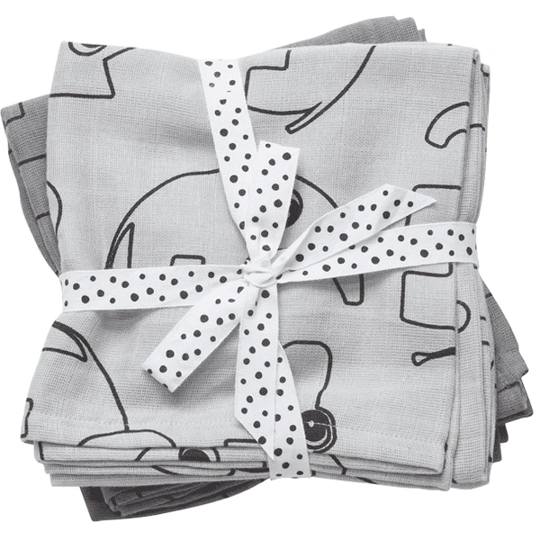 Done By Deer ™ Pucktuch 2-pack Contour Grijs 1 Done By Deer ™ Pucktuch 2-pack Contour Grijs