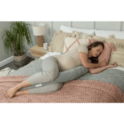 Dream Genii Zwangerschaps- En Borstvoedingskussen Grijs Marl -Kleine Wondertjes dream genii zwangerschaps en borstvoedingskussen grijs marl a368666 1