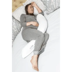 Dream Genii Zwangerschaps- En Borstvoedingskussen Katoenen Jersey Wit -Kleine Wondertjes dream genii zwangerschaps en borstvoedingskussen katoenen jersey wit a312936 2