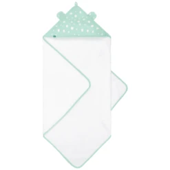 Emma & Noah Badhanddoek Met Kap Stippen Mint 80 X 80 Cm