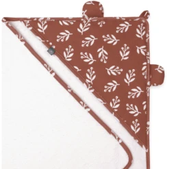 Emma & Noah Hooded Towel Floral Mocca 7 Emma & Noah Hooded Towel Floral Mocca -Kleine Wondertjes emma amp noah hooded towel floral mocca a347615 3