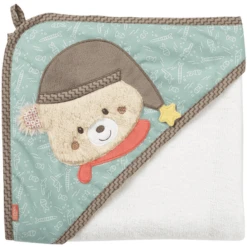 Fehn Badcape Badhanddoek Met Kap, Beer Bruno -Kleine Wondertjes fehn badcape badhanddoek met kap beer bruno a273533 2