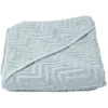 FILIBABBA Badhanddoek Met Capuchon Zigzag Dark Mint