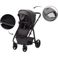 Fill Kinderwagen Set Panther Donkergrijs Melange -Kleine Wondertjes fill kinderwagen set panther donkergrijs melange a267519 2