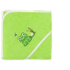 Fillikid Handdoek Met Capuchon Kikker Groen 75x75 Cm -Kleine Wondertjes fillikid handdoek met capuchon kikker groen 75x75 cm a281997 3