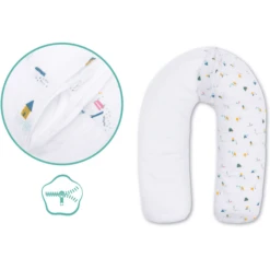 Fillikid Verpleegkussen Village White 190 Cm -Kleine Wondertjes fillikid verpleegkussen village white 190 cm a377003 2