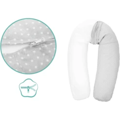 Fillikid Voedingskussen Grijs, 190cm -Kleine Wondertjes fillikid voedingskussen grijs 190cm a273919 2