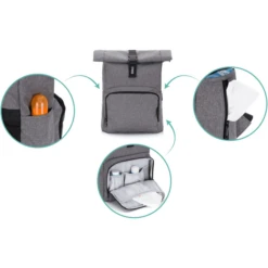 Fillikid Wikkelrugzak Tokyo Grijs Gemêleerd -Kleine Wondertjes fillikid wikkelrugzak tokyo grijs gemeleerd a366610 2